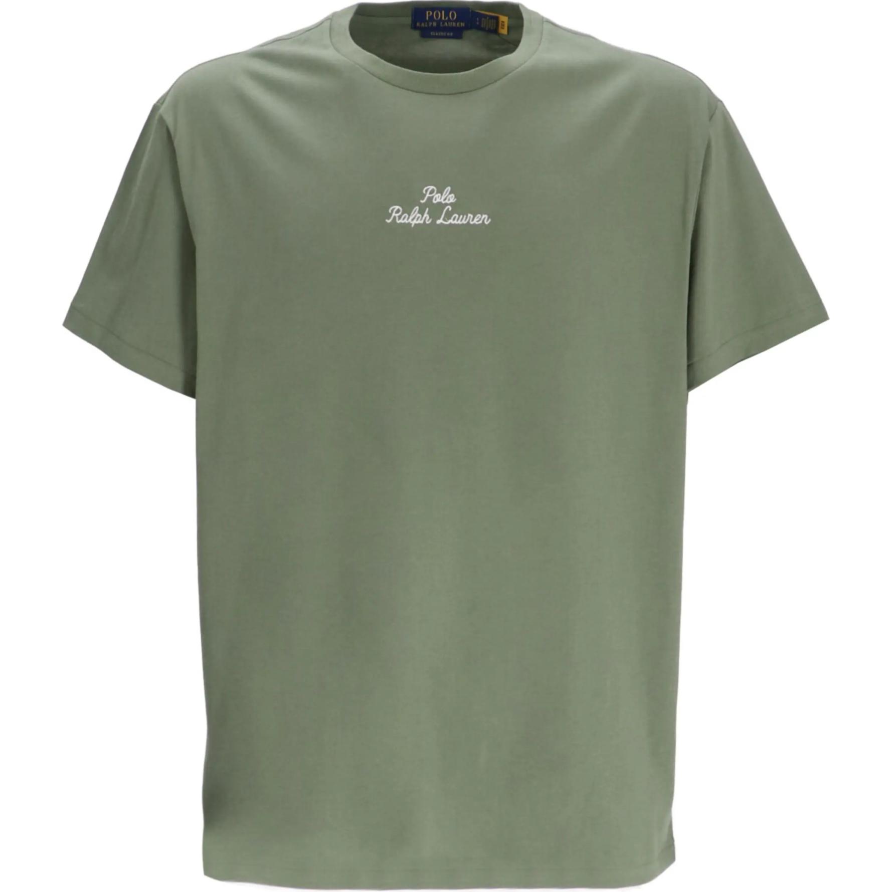 

Polo Ralph Lauren Ss24 Вышитая футболка с логотипом-буквой, повседневная, с круглым вырезом и короткими рукавами, мужская, зеленый 710936585-011 XL