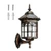 Solar Vintage Wall Light Motion Sensor Outdoor Sconce with Glass Shade Waterproof Garden