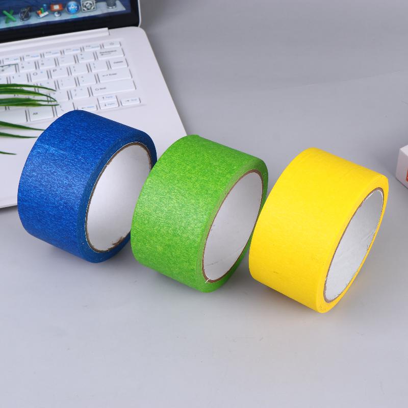 4PCS Multi-Size Blue/Green/Yellow Painter's Tape - High Quality Clean Release Masking Tape For Home & Office Use