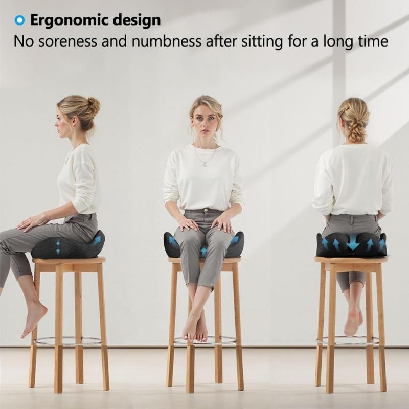 Thickened Pressure Relief Sitting Pillow Removable Washable Cover for Sedentary Work Driving Comfort