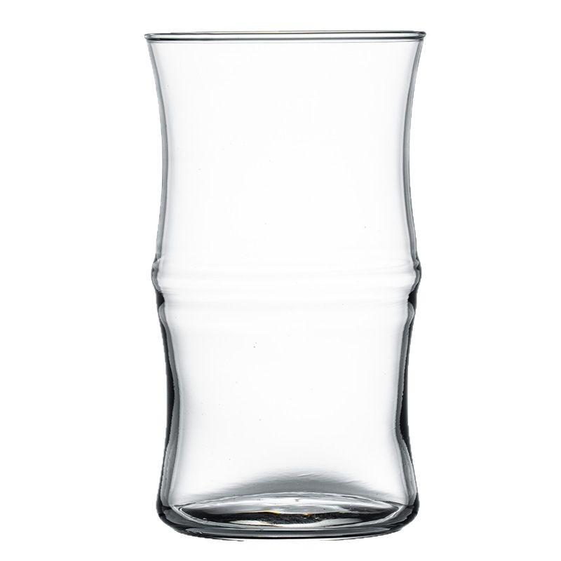High-Value Single-Layer Cup, Simple Household Bamboo Cup, High Borosilicate Glass Beverage Cup, High Temperature Resistant Thickened Glass