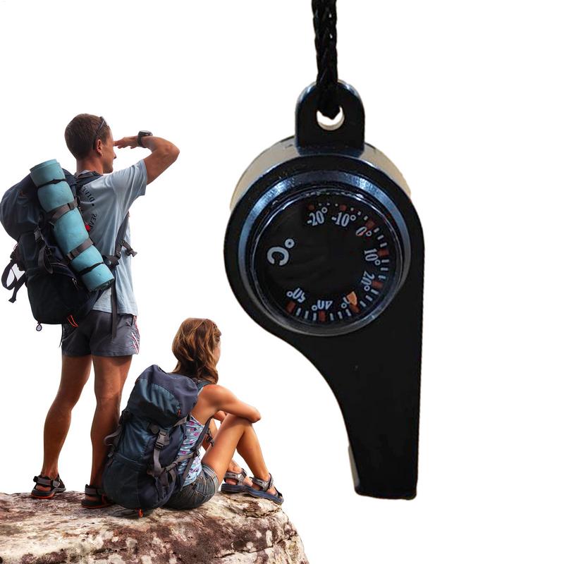 Safety Whistle For Women Compass Hiking Survival With Thermometers Compass Hiking Light Outdoor Equipment For Kayaking Boating