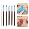 5Pcs Silicone Clay Sculpting Tool Modeling Dotting Tool Pottery Embossing Tool for Rock,Nail,Blending,Drawing,Modeling
