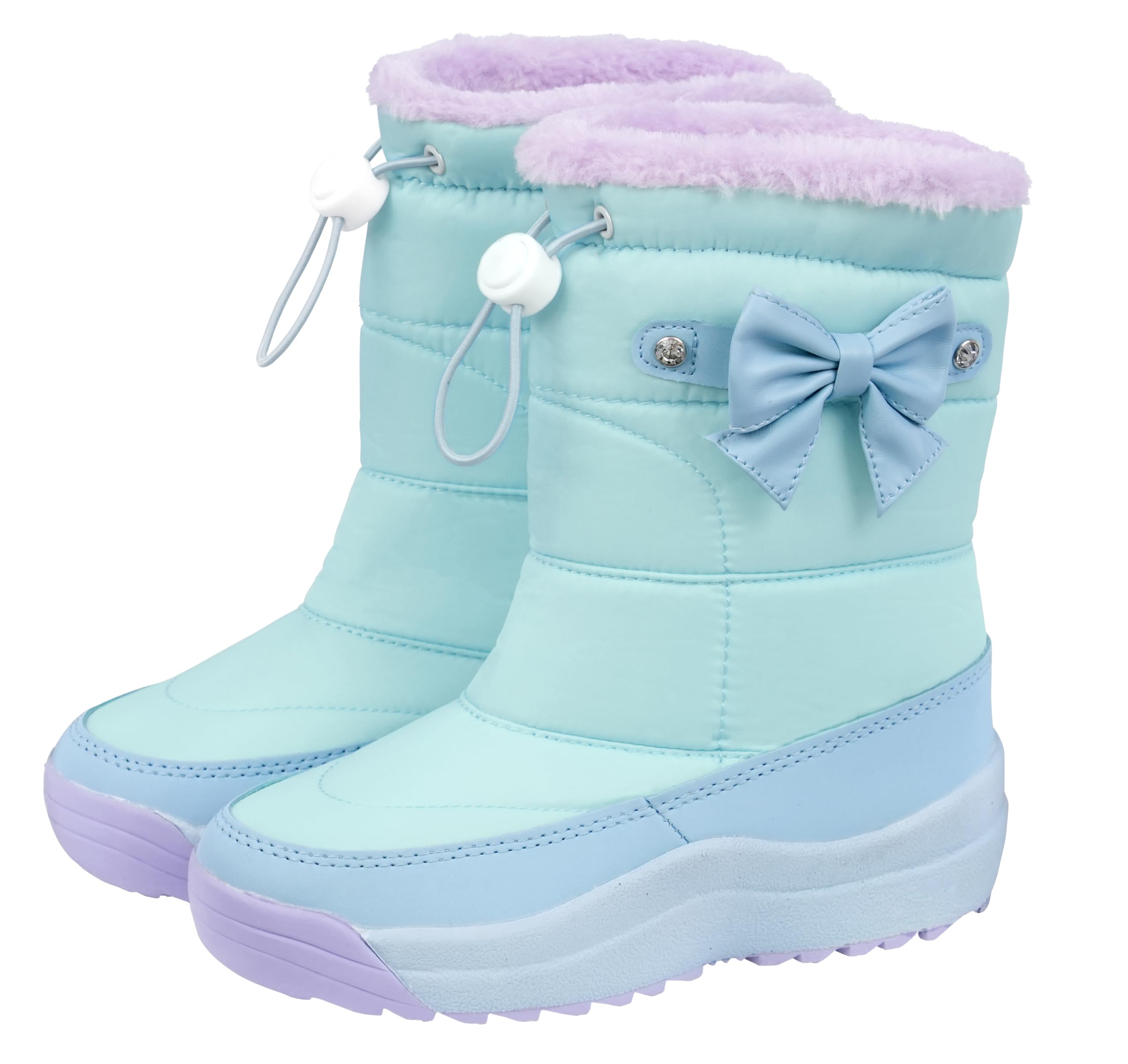 

Arisana Snow Cold Weather Boots with Spiked Size M Kids Boots, Girls Ribbons, Blue, (19cm-20cm) синий