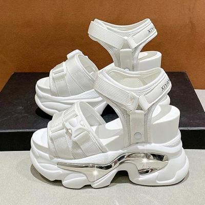 Mode 10CM Neue Sommer Keile Sandalen Damen Strand Hausschuhe High Heel Sandalen Frauen Casual Schuhe Plattform Chunky Schuhe Alias Mujer