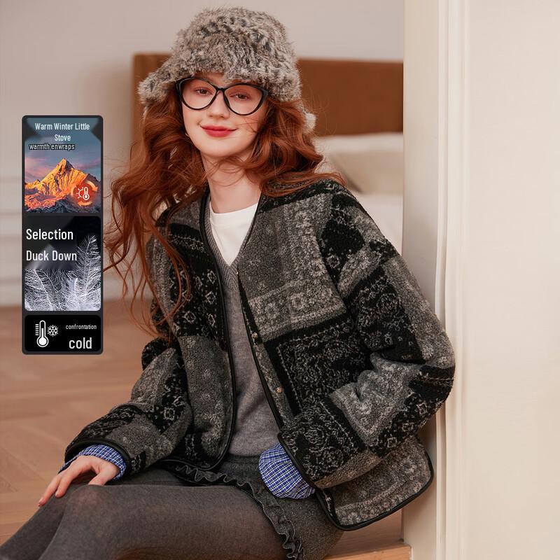 

Women s Plush Cardigan Lightweight Duck Down Jacket M