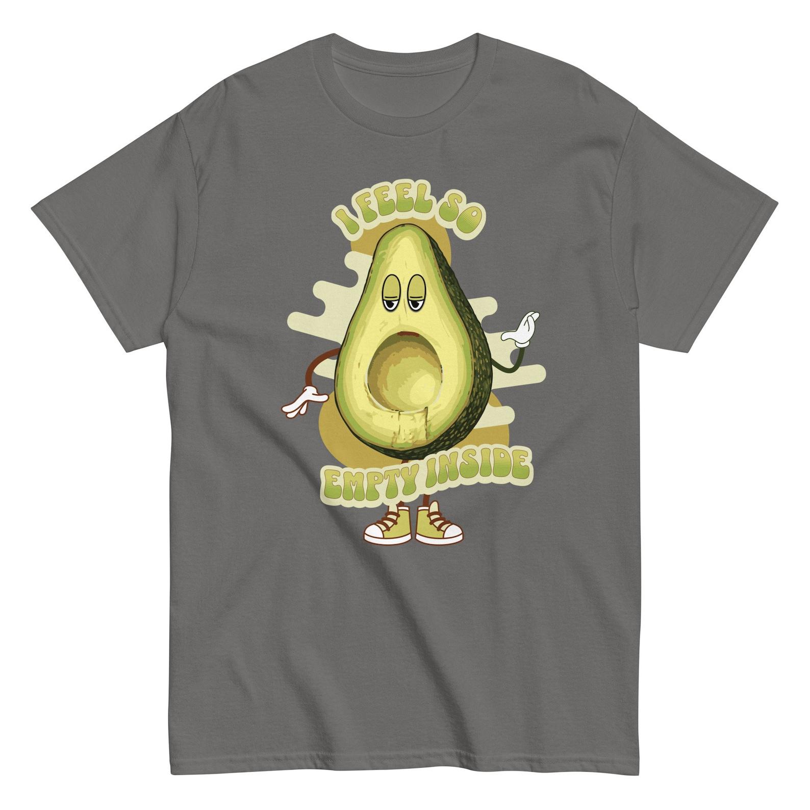 I Feel So Empty Inside Avocado Shirt, Mental Health Shirt, Depression Awareness 2XL