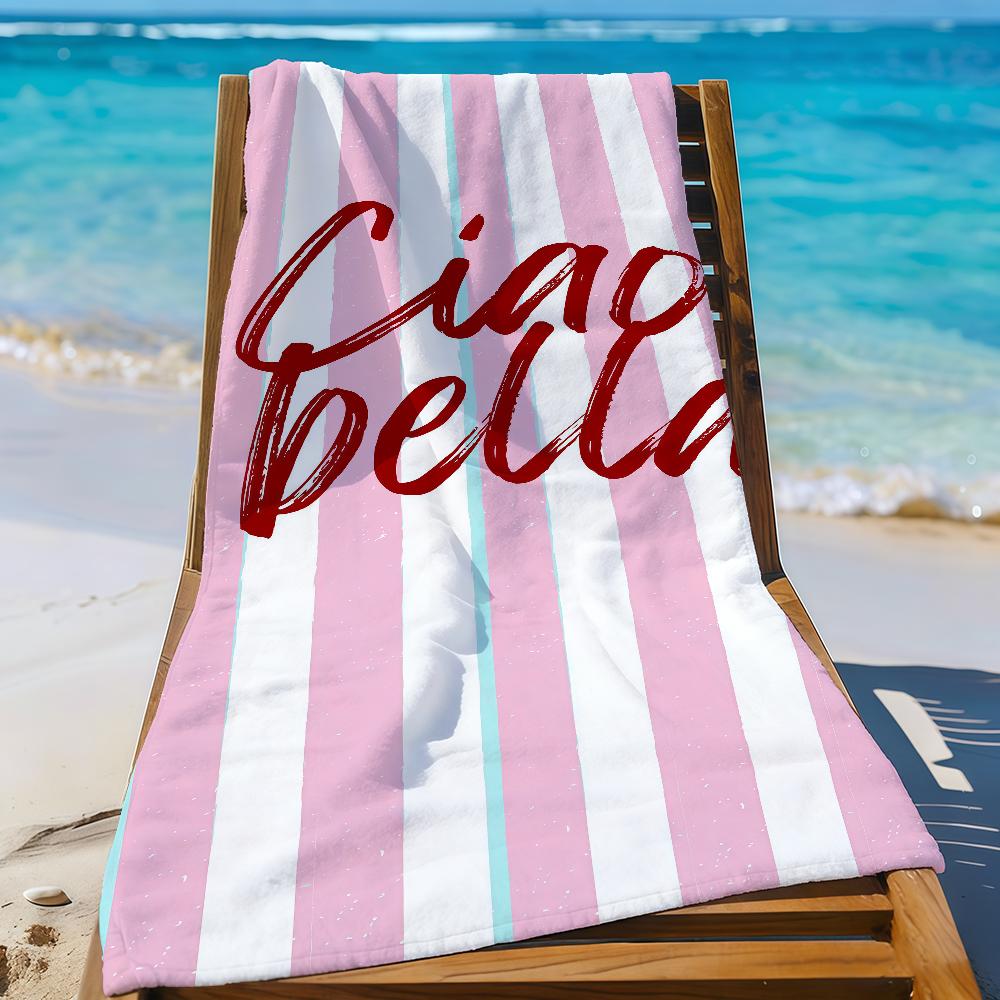 C-Ciao Bella Striped Towel Soft Pool Gift For Travel Gym Shower Camping Quick Dry Sports Beach Towels