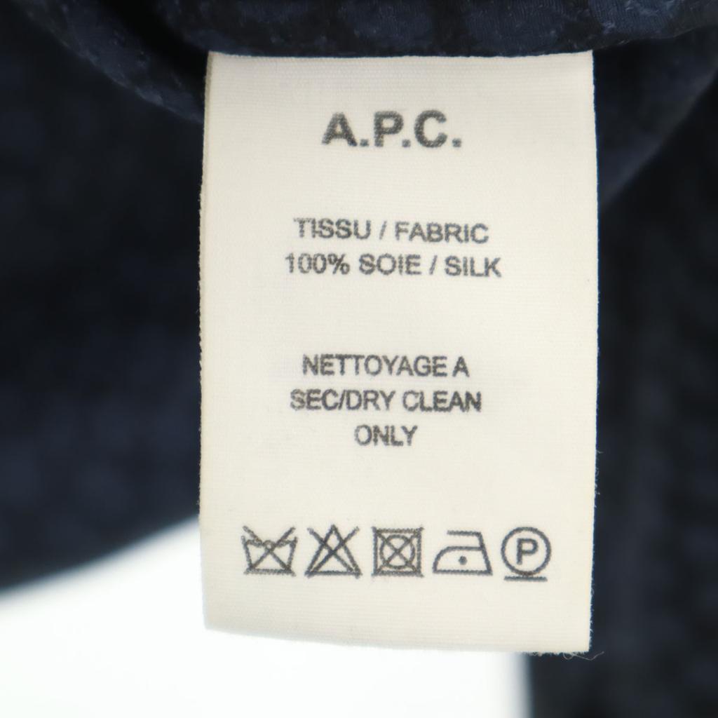 A.P.C. Silk Overall Handle Long Sleeve Shirt S Black Women Used