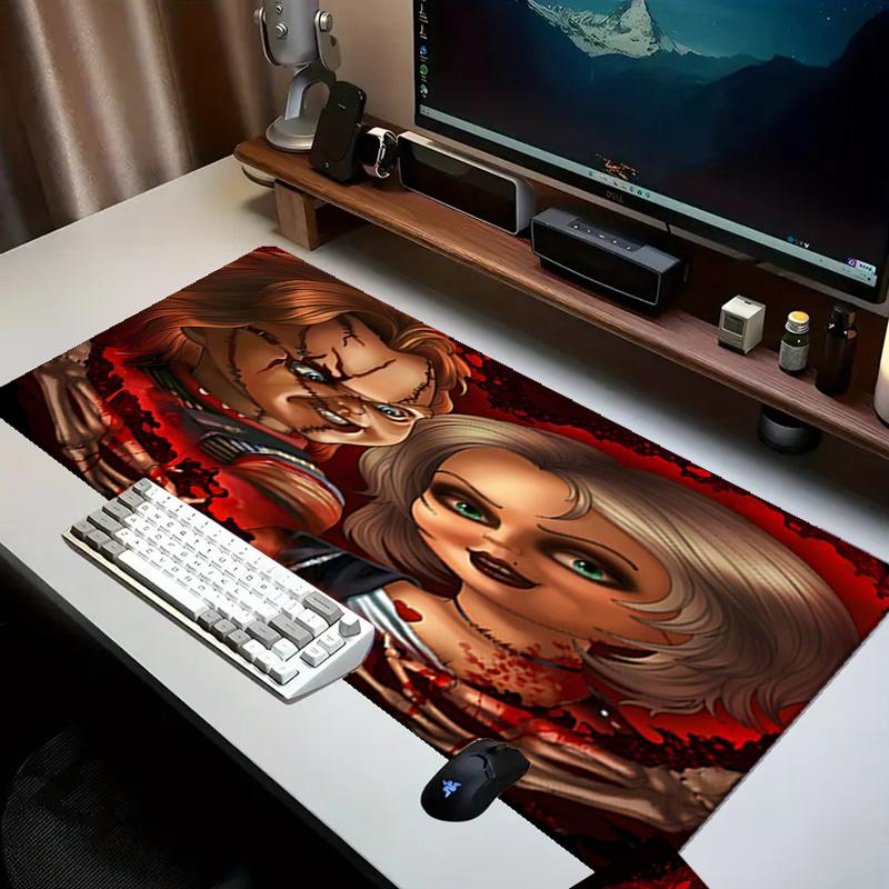 Love And Horror Doll Pattern Mouse Pad Office Desk Mat, Gaming Mouse Pad Mousepad, Keyboard pad,Heavy-Duty Non-Slip Rubber Backing, Gift