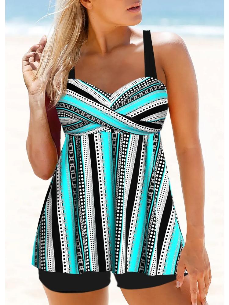 Summer Fashion Sexy Bohemian Style Printed Women's Swimsuit Hanging Neck Bikini Vacation Casual Swimsuit S-6XL