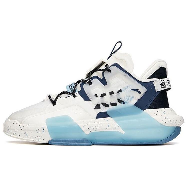 

WWF x Anta Bastard 3.0 Slip Resistant, Abrasion Resistant, Lightweight Mid top Skateboard Shoes White Blue 112138081-6 41