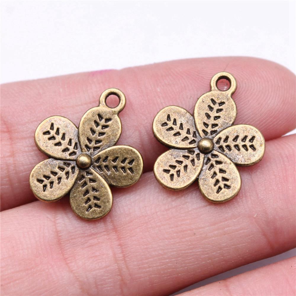 Charms Small Flower Pendants Wedding Jewelry Findings QC116
