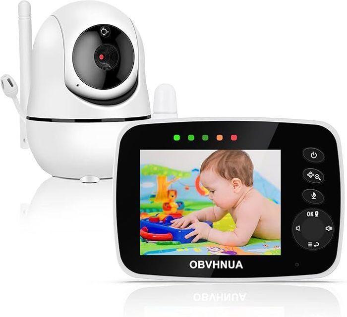 Camera Moniteur Vidéo Bebe Surveillance sans Fil Écran de 3,5" LCD Caméra