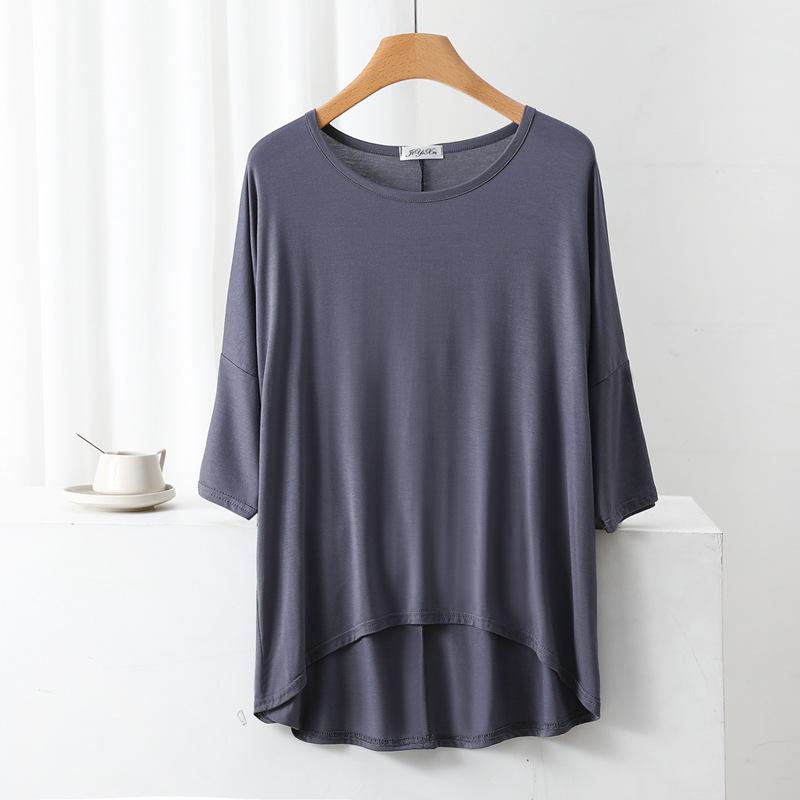 Women's Summer Modal Batwing Sleeve Top - Slimming, Loose, and Stylish.