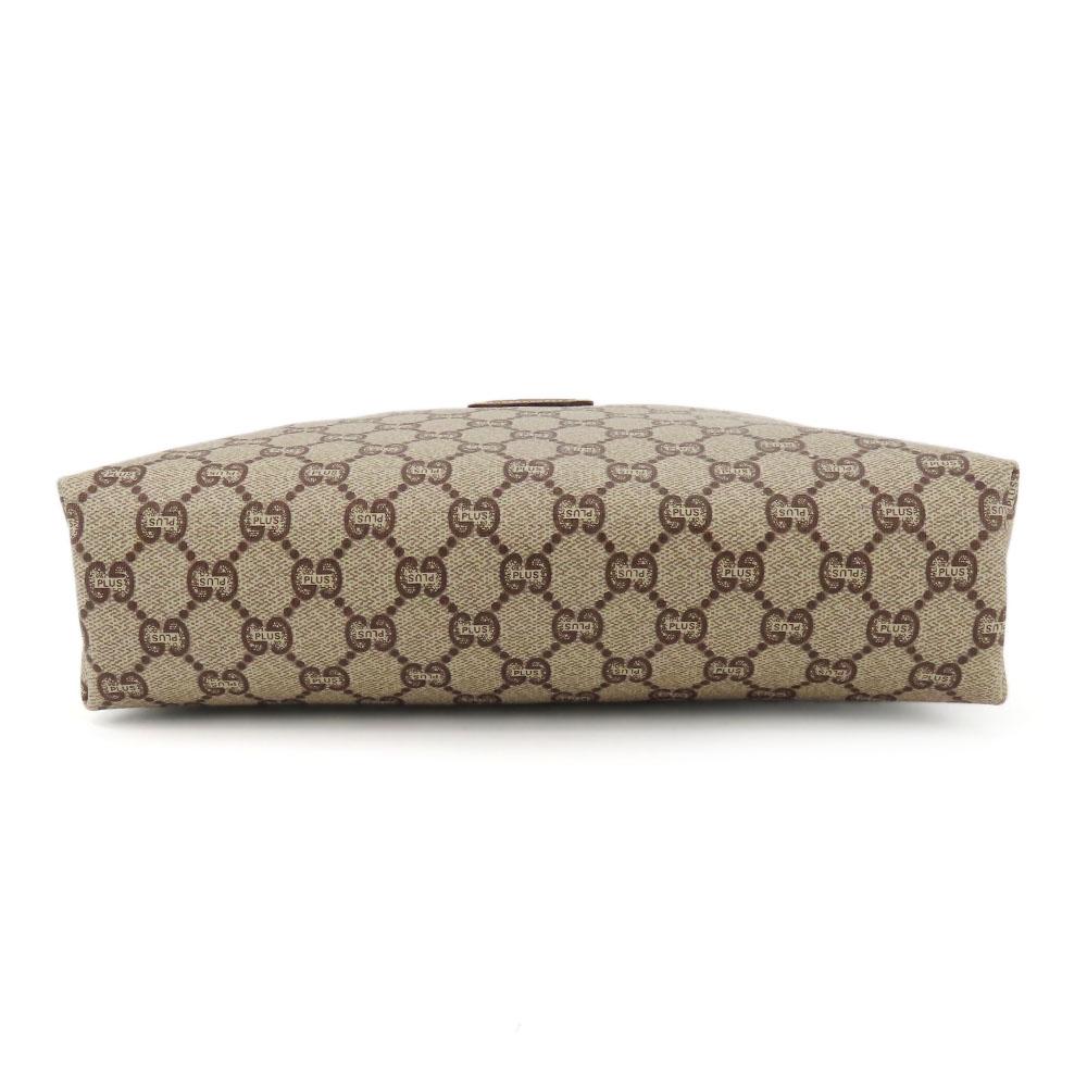 Used GUCCI Business Bag GG Plus Beige Clutch Bag