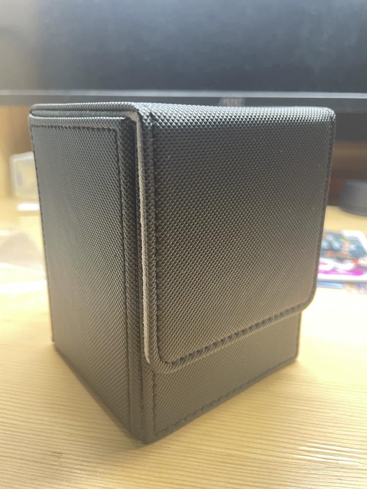 PU Leather Card Deck Box Strong Magnet Card Storage Case Fits 100 Single Sleeved Cards TCG Game Card Peripheral Accessories Gift