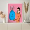 Contemporary Art Funny Cartoon Modern Wall Joan Art Humorous Poster Print Abstract Canvas Painting Living Room Home Decor