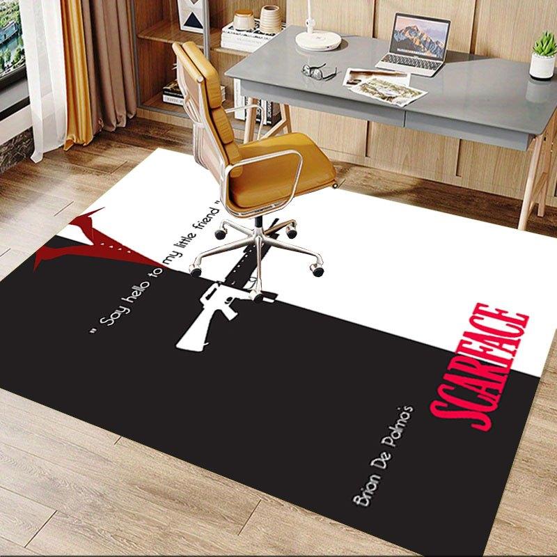 1pc Scarface Office Carpet Chair Mats Soft, Comfortable, All Season,Perfect for Home, Bedroom, or Office Decor, Perfect Gift for