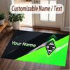 Custom Rug Borussia Mönchengladbach Pattern Print Name Text Soft Non‑Slip Floor Carpet for Home Indoor Decoration