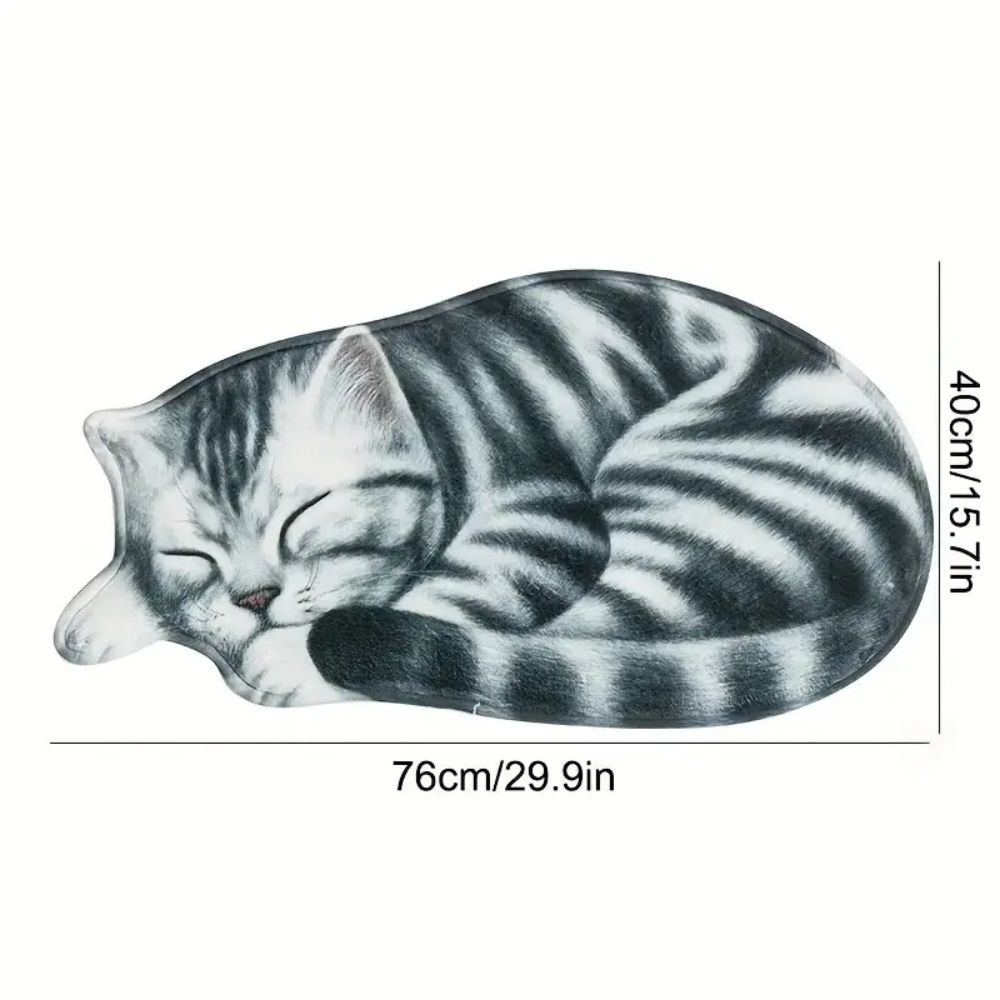 Cute Cat Fur Carpet Home Decoration, Soft And Dirt-Resistant, Bathroom Non-Slip Floor Mat , Kitchen Quick-Drying Rug