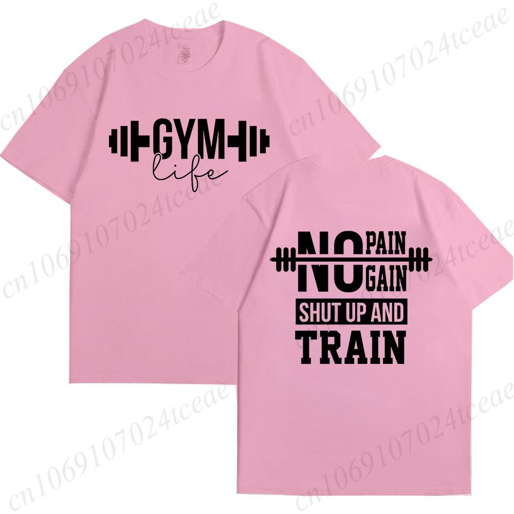 Funny Gym Life T-Shirts for Women Workout Summer Short Sleeve Tees Motivational Positive Tees Cute Exercise Fitness Tops