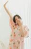 Euyqs Cotton Double Open Long for Hospital and Postpartum Use Women's Pajamas, Gauze, Front, Length, Use, Care, (Pink, Medium)