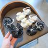 Children'S Sandals For Girls Bling Bow Pearl Fashion Patent Leatther Sandals Non Slip Soft Toddler Kids Summer Dress Shoes