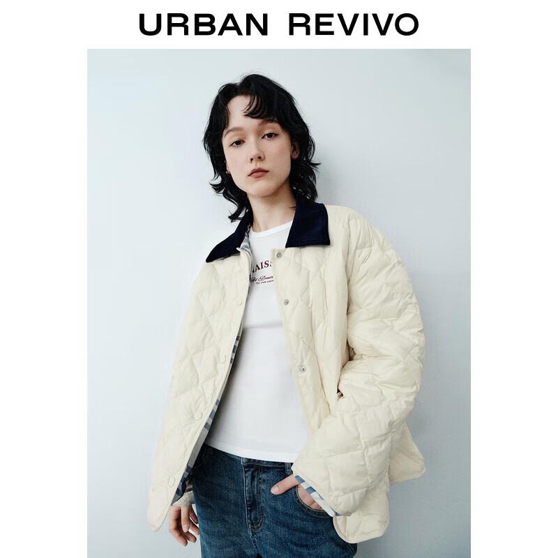 

Женская пуховая куртка с ромбовидной стежкой и цветовыми блоками L