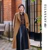 ELLASSAY Women's Premium Camel Wool Coat