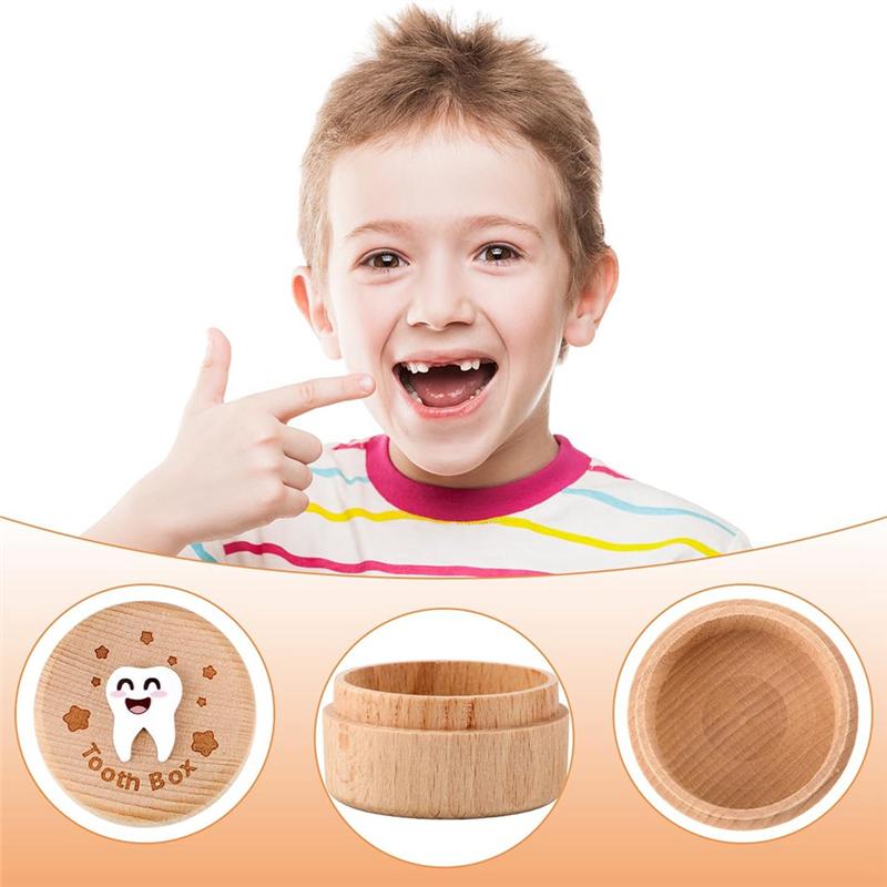A71Z Carved Fairy Box, Wood Tooth Storage Box For Lost Teeth Container Cute Tooth Holder For Boys Girls Kids Birthday