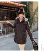 Women's Autumn and Winter Coat Solid Color Hooded Loose Thickened Windproof Mid-length Women's Jacket