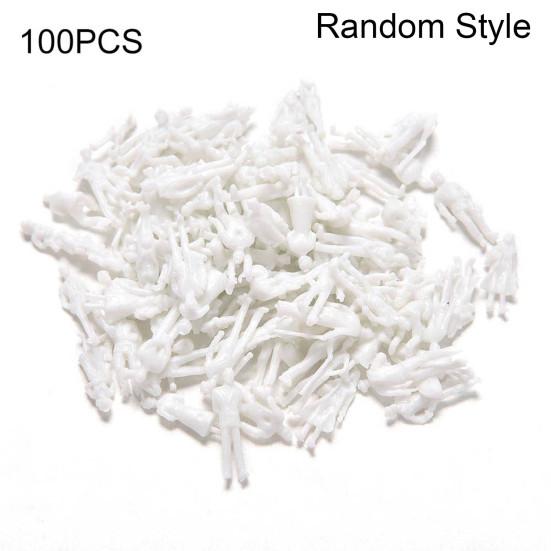 100Pcs 45682 to 1/200 Scale Mini Unpainted White Model People Figures 1/200