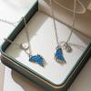 Valentines Day Couple Clavicle Chain Butterfly Pendant Choker Women's Jewelry Magnetic Necklaces