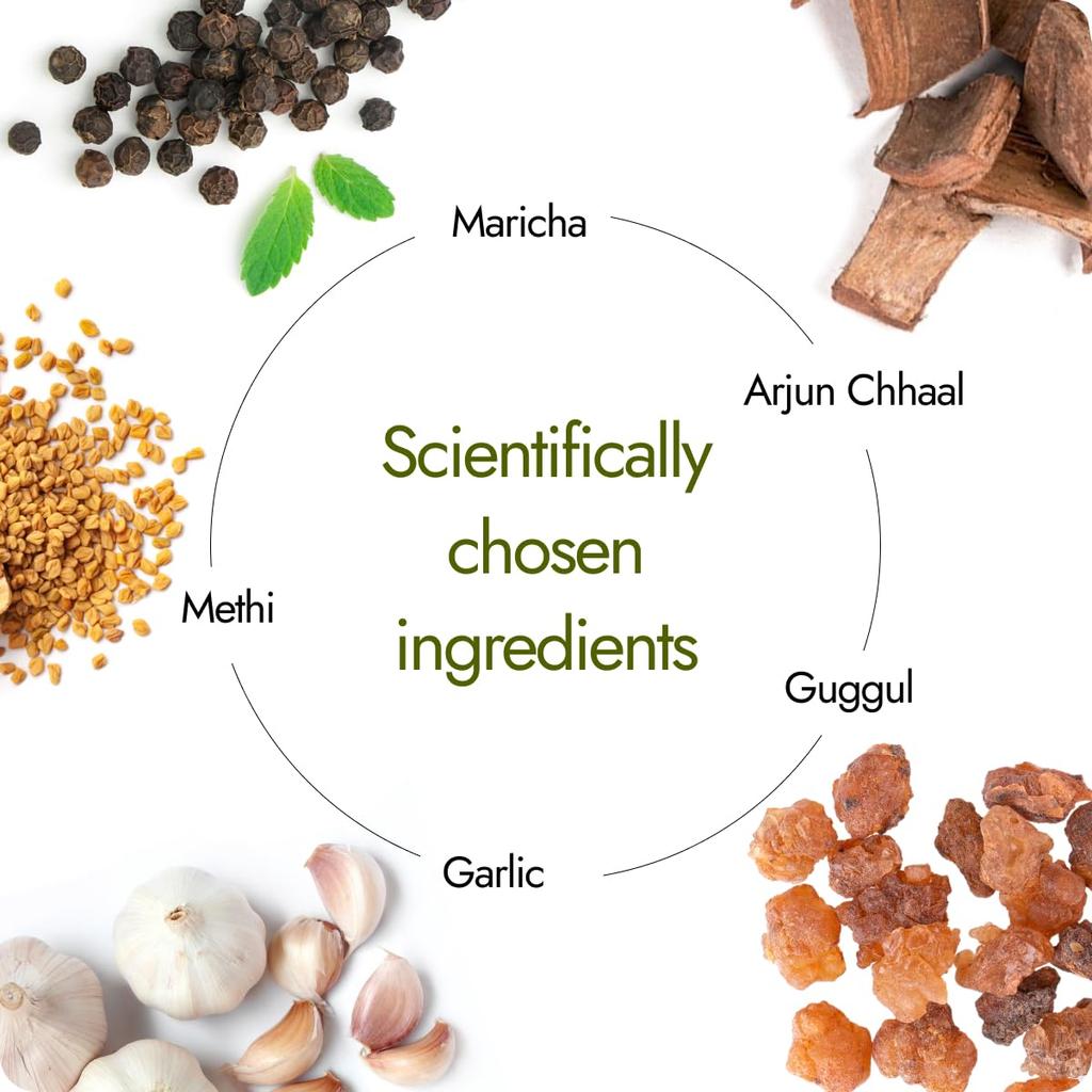 Kapiva Cholest Fit Capsules 60  Pack 500MG Ayurvedic Supplement for Cholesterol Support