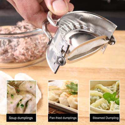 Yousheng Edelstahl Knödelformer Ravioli Pastetenpresse Rostfrei Küchenhelfer zum schnellen Falten von Wonton-Teig