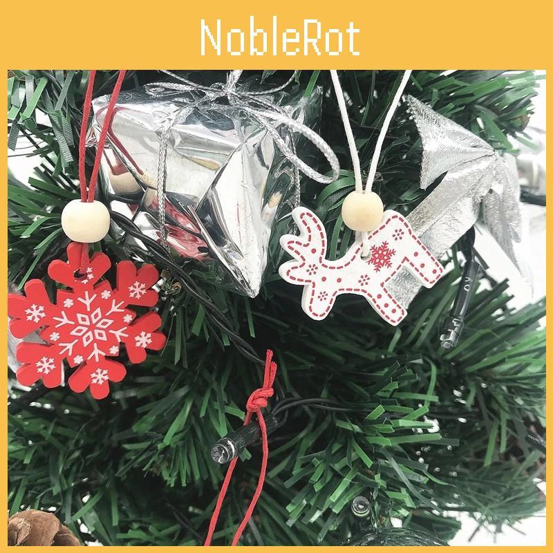 Charming 10pcs Wooden Christmas Tree Ornaments For Festive Home Decor