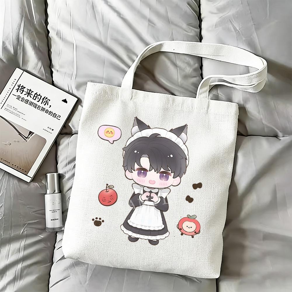 Liebe und Deepspace Niedlicher Cartoon Caleb Xia Yizhou Gege Apfel Leinwandtasche Anime Cosplay 35x40CM Farbig bedruckte Tragetasche Fan-Geschenke