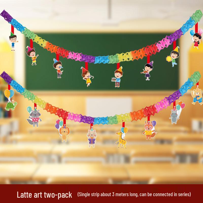 Kreative Back-to-School Cartoon Banner Dekoration für Klassenzimmer und Kindergärten