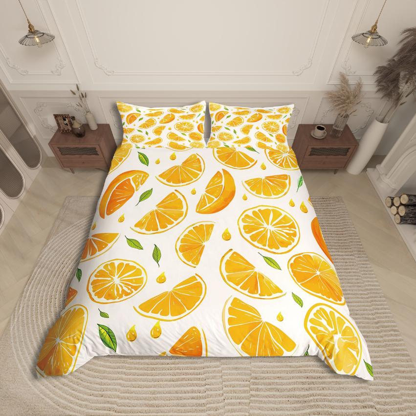 Homewish Cartoon Strawberry Duvet Cover SetGroovy Flower Daisy For Kids Bedding SetFloral Fruit Decor