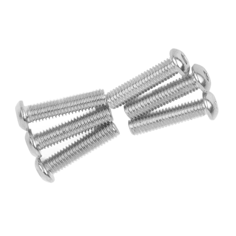 6PCS Metal Bridge Mounting Screws Silver Instrument Accessories For Electric Guitar