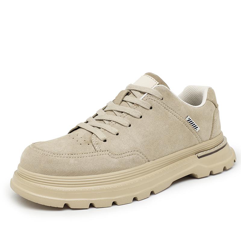 Men's Casual Shoes Retro Suede Leather Sneakers Comfortable Non - slip Thick - soled Fashion Trend Daily Wear Shoes for Walking