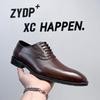 British style men's lace-up dress leather shoes pointed wedding groom shoes 2025 new business men's shoes 24278-A