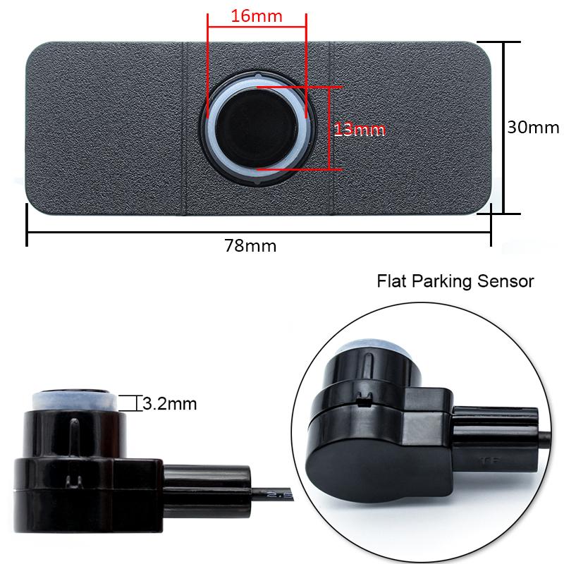 2024 New Auto Dimming Car Interior Rearview Mirror Monitor Front Rear 8 Parking Sensor With Original Bracket 16mm Flat Sensor