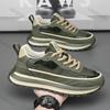 Fashion Men's Casual Sneakers New Fashion Platform Sport Shoes 2025 Spring Black Chunky Sneakers Men Comfortable Leather Platform Shoes