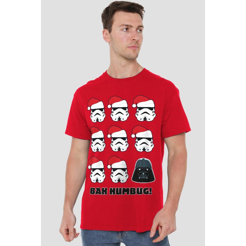 STAR WARS Mens Bah Humbug Stormtrooper Darth Vader T-Shirt