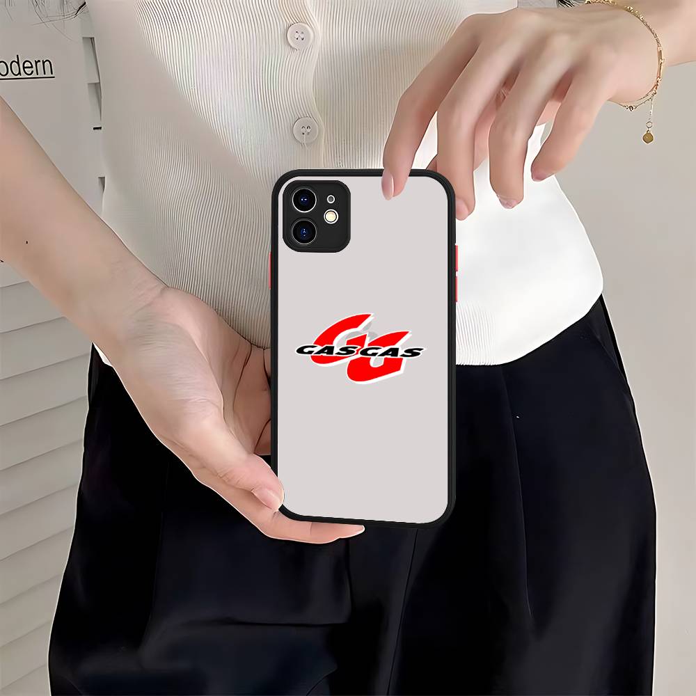 

G-GasGas Red Motorcycle For IPhone 15 16 Pro Max 11 12 13 14 XS XR X Plus 16E Matte Translucent Phone Cover iphone 12 pro