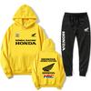 2026 Spring Summer men's sets motorcycle Honda racing print casual hooded sweatshirt sport shirt outdoor cycling clothing ahz256