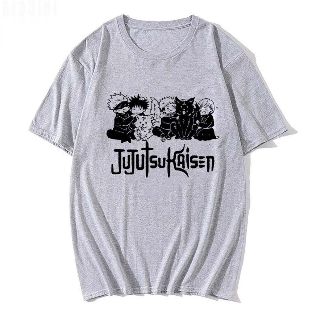 2025 Summer New Jujutsu Kaisen Spell Back To Fight Around Loose Men's and Women's Pullover Short-sleeved T-shirt Summer