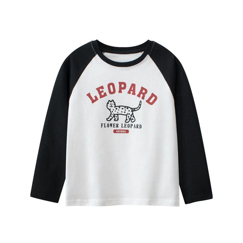 Foreign Trade Children's Clothing Boys and Girls Pure Cotton Cartoon Print Long-Sleeved T-Shirt Spring Base Shirt for Older Teenagers